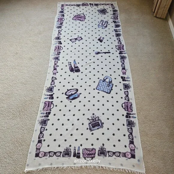 Cashmere & Silk Scarf- Shoes, Makeup, Watches, Glasses, Handbags Alberotanza - Picture 15 of 16